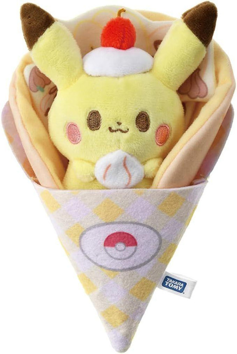 Pokemon PokePiece Twirling Crepe Plush Pikachu