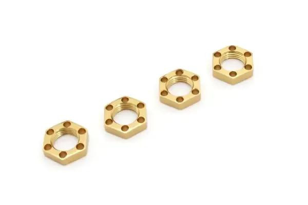 Kyosho EF244G LW Wheel Nut(Gold/4pcs/FANTOM EP)