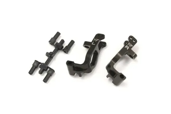 Kyosho IFW461B Al Front Hub Carrier Set(L,R/19ﾟ/Gunmetal/MP9)