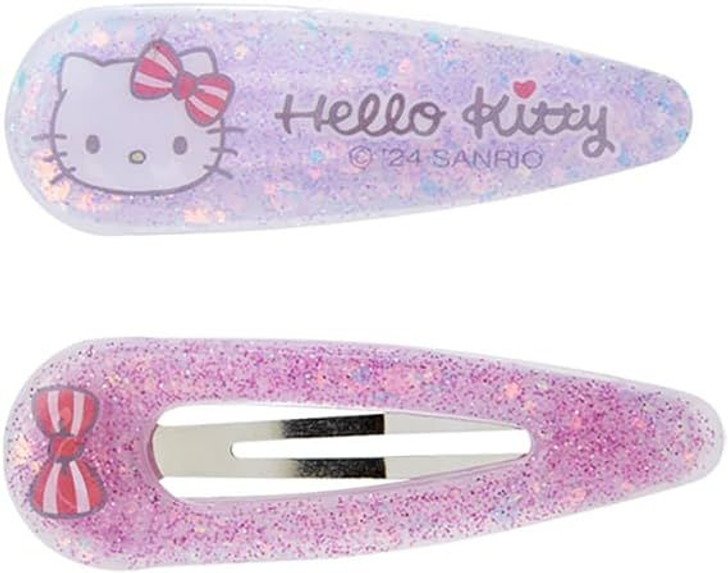 Sanrio Hair Accessory Glitter Hair Clip Set - Hello Kitty