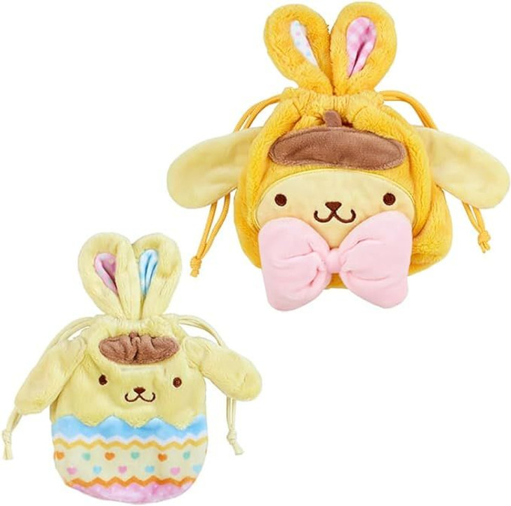 Sanrio Drawstring Bag 2pcs Set - Pom Pom Purin (Easter Rabbit)