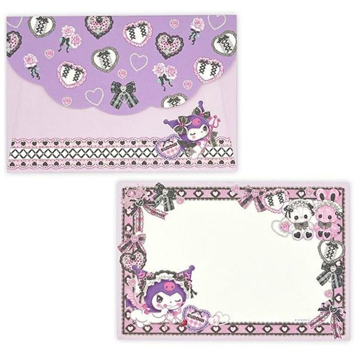 Sanrio Charactors x Amenomori Fumika Letter Set Kuromi