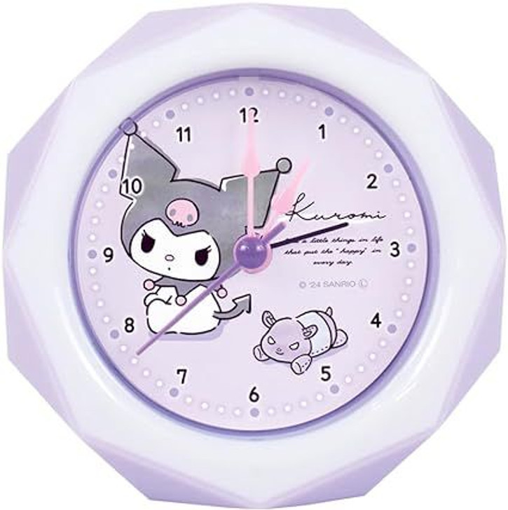 T's Factory Sanrio Diamond Cut Alarm Clock Kuromi