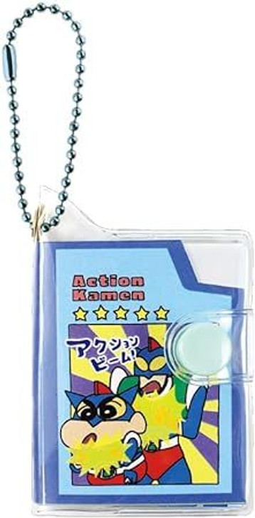 T's Factory Shin-Chan Mini Notebook Keychain with Photo Window - Action Kamen Card