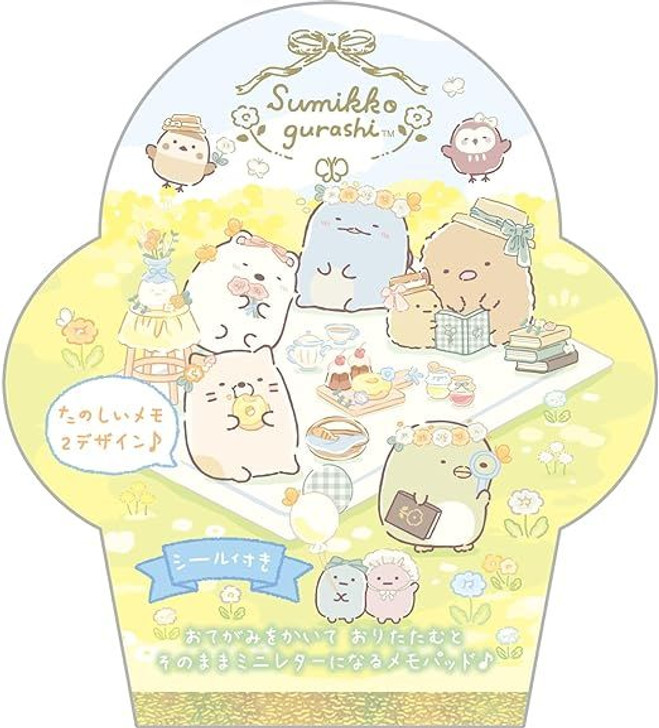 San-x Sumikko Gurashi Mini Letter Memo Pad Picnic