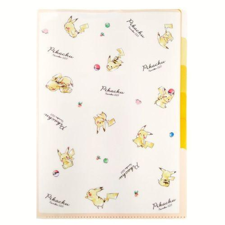 Pokemon Center Original Clear Index File Pikachu "Pikachu number025" Yellow 