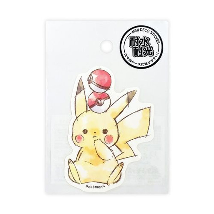 Pokemon Center Original Mini Decoration Sticker Pikachu "Pikachu number025" Pikachu Sitting