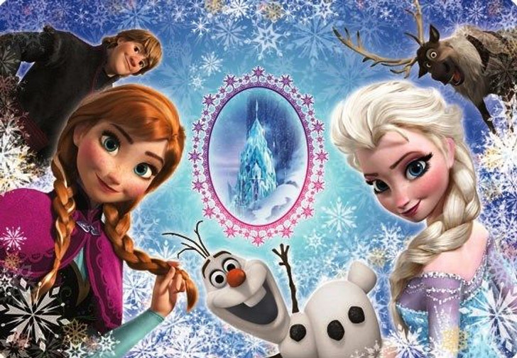 Tenyo DC41-092 Jigsaw Puzzle Frozen Anna & Elsa - Pose! (41 Piece) Child Puzzle (My Photo Piece)