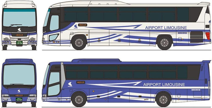 Tomytec Bus Collection Kansai Airport Transportation 30th Anniversary 2 Bus Set (N scale)