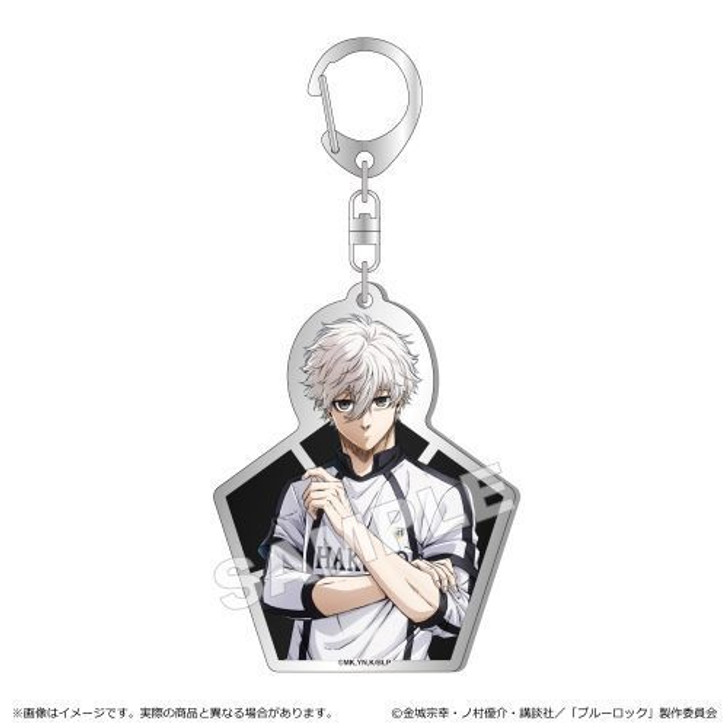 Shimizu Sangyou Blue Lock Acrylic Keychain with Metal Clip Seishiro Nagi