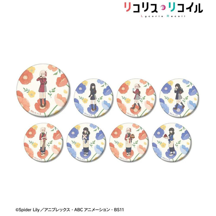  arma bianca Lycoris Recoil Botania Matte Button Badge Collection 8pcs Box 