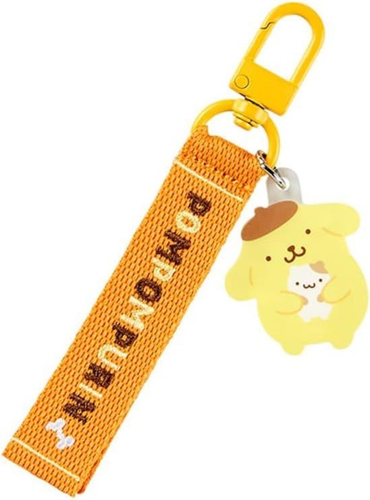 Sanrio Embroidery Tag Keychain  Pom Pom Purin