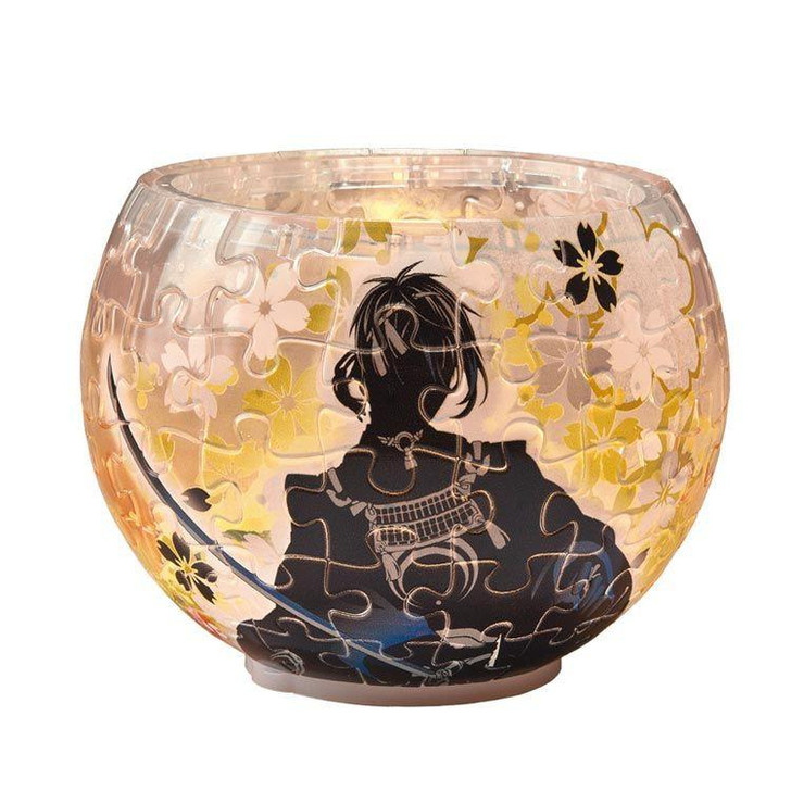  Yanoman 2201-35 3D LED Lamp Shade Puzzle Touken Ranbu - Mikazuki Munechika (80 Pieces) 
