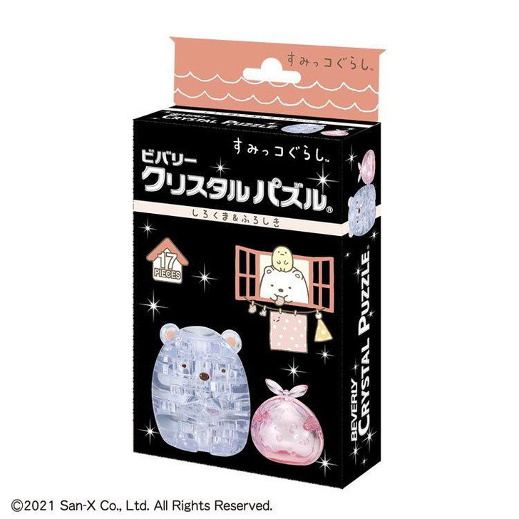  Beverly 50267 Crystal 3D Puzzle Shirokuma & Furoshiki (Sumikko Gurashi) (17 Pieces) 