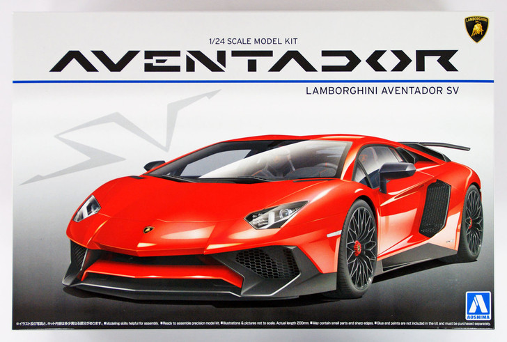 Aoshima 51207 LAMBORGHINI Aventador LP750-4 SV 1/24 Scale Kit (4905083051207)