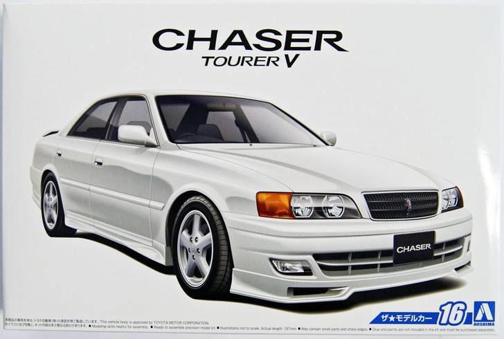 Aoshima 52136 The Model Car 16 Toyota JZX100 Chaser Tourer V 1998 1/24 Scale Kit (4905083052136)