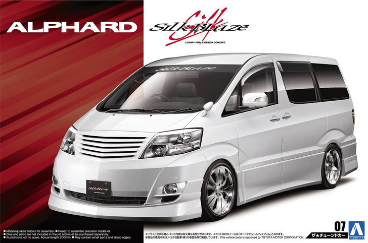 Aoshima 52150 Silk Blaze MNH/ ANH10/ 15W Alphard '05 (TOYOTA) 1/24 Scale Kit (4905083052150)