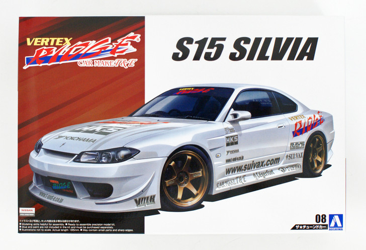 Aoshima 52143 Vertex S15 SIlvia '99 (NISSAN) 1/24 Scale Kit (4905083052143)