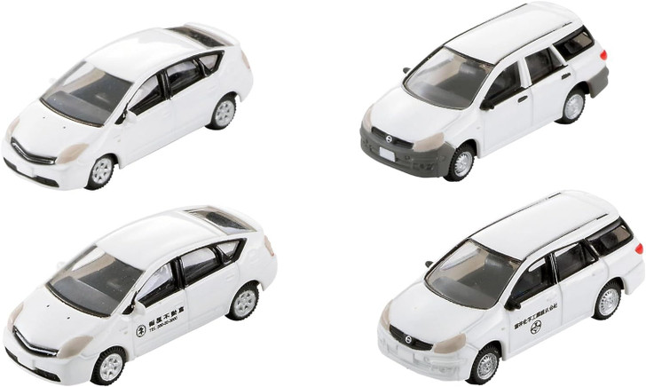 Tomytec The Car Collection Basic Set Select Business Car White (4 Cars) (N scale)