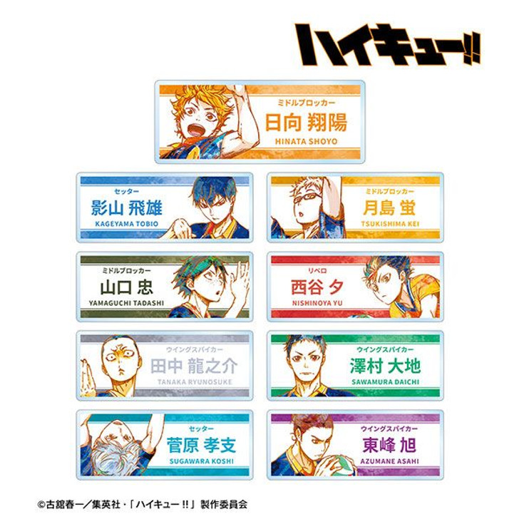 arma bianca Haikyu!! Trading Ani-Art The 2nd Edition Acrylic Name Plate 9pcs Complete Box