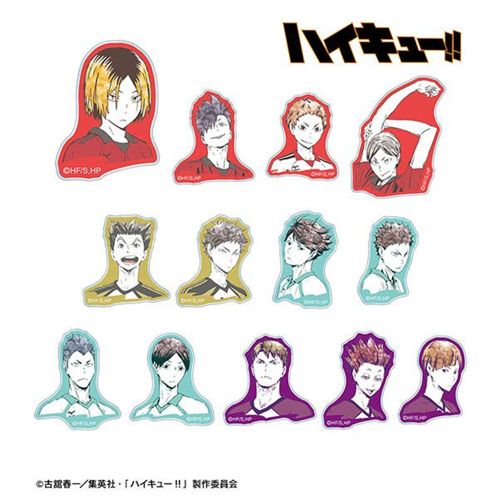 arma bianca Haikyu!! Trading Ani-Art The 1st Edition Acrylic Sticker Ver. B 13pcs Complete Box