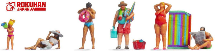 Rokuhan S205 1/220 Model People 'Beach Bathers' (Z scale)