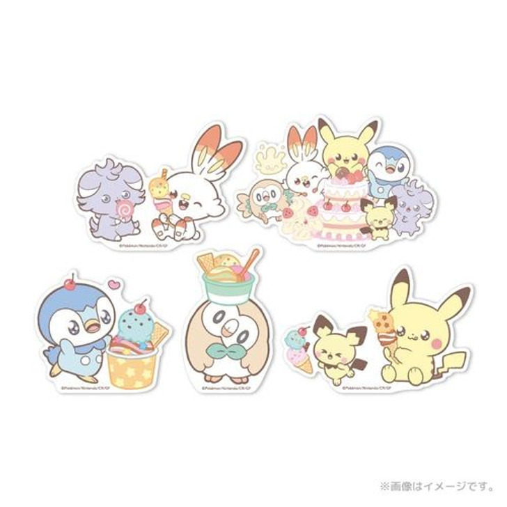 Pokemon Center - Sticker Set of 5 Pieces A Sweets Shop PokePeace