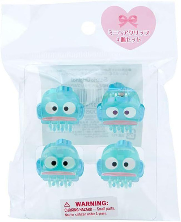 Sanrio Mini Hair Clip Hangyodon (Set of 4 Pieces)