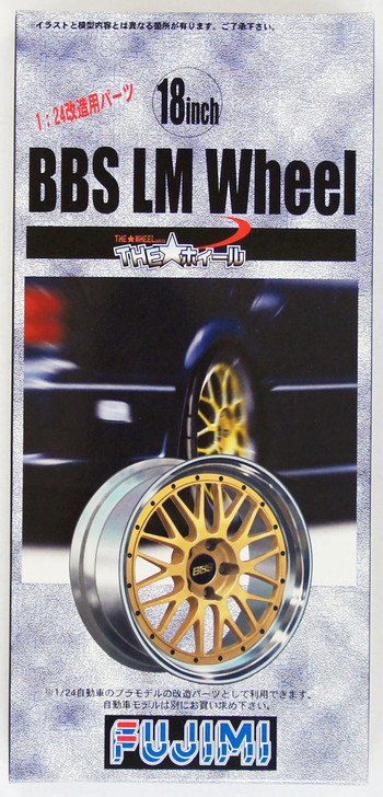 Fujimi TW04 BBS LM Wheel & Tire Set 18 inch 1/24 Scale Kit (4968728192727)