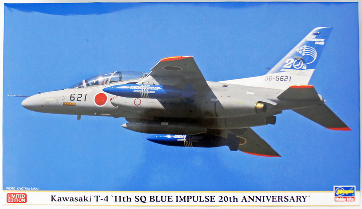 Hasegawa 02210 Kawasaki T-4 11th SQ Blue Impluse 20th Anniversary 1/72 Scale Kit (4967834022102)