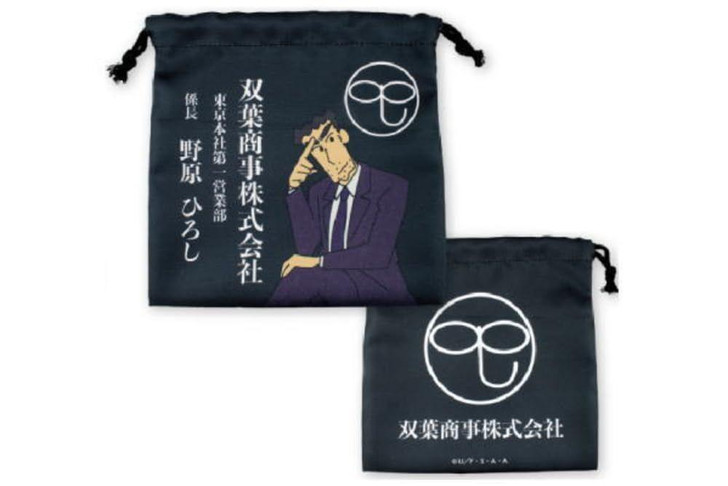  T's Factory Crayon Shin-chan Flat Drawstring Pouch Futaba Shoji 
