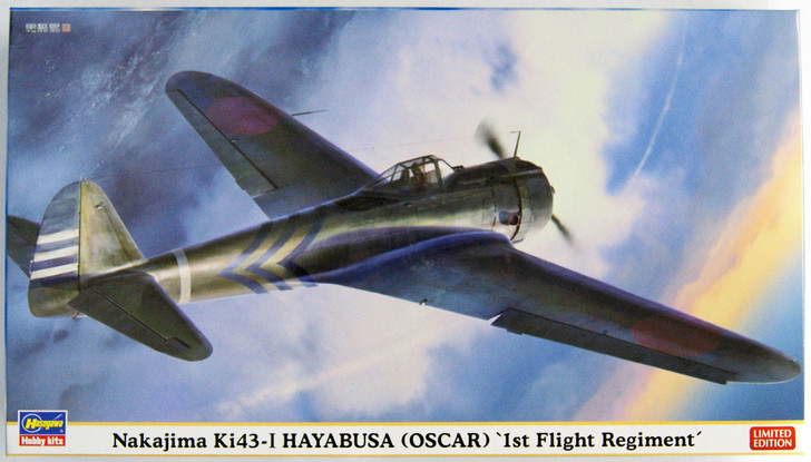 Hasegawa 07444 Nakajima Ki43-I Hayabusa (Oscar) 1st Flight Regiment 1/48 Scale Kit (4967834074446)