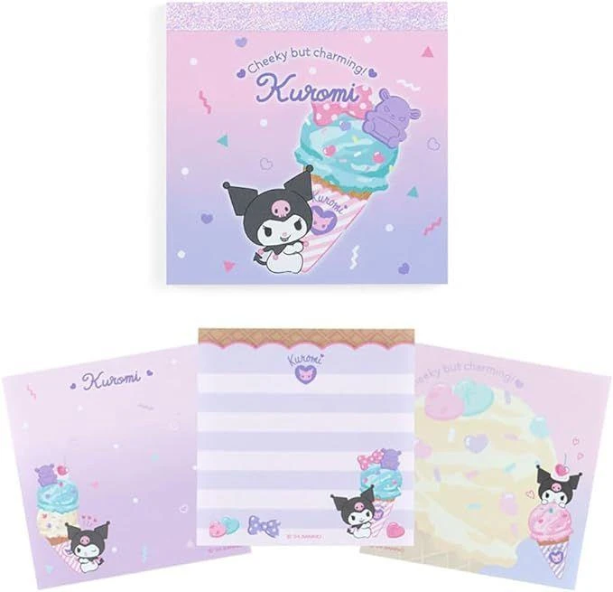  Sanrio Memo Pad Kuromi (Ice Cream Party) (60 sheets) 