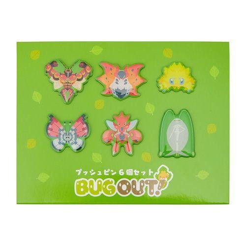  Pokemon Center Original Push Pin Set Of 6 Bug Out! 
