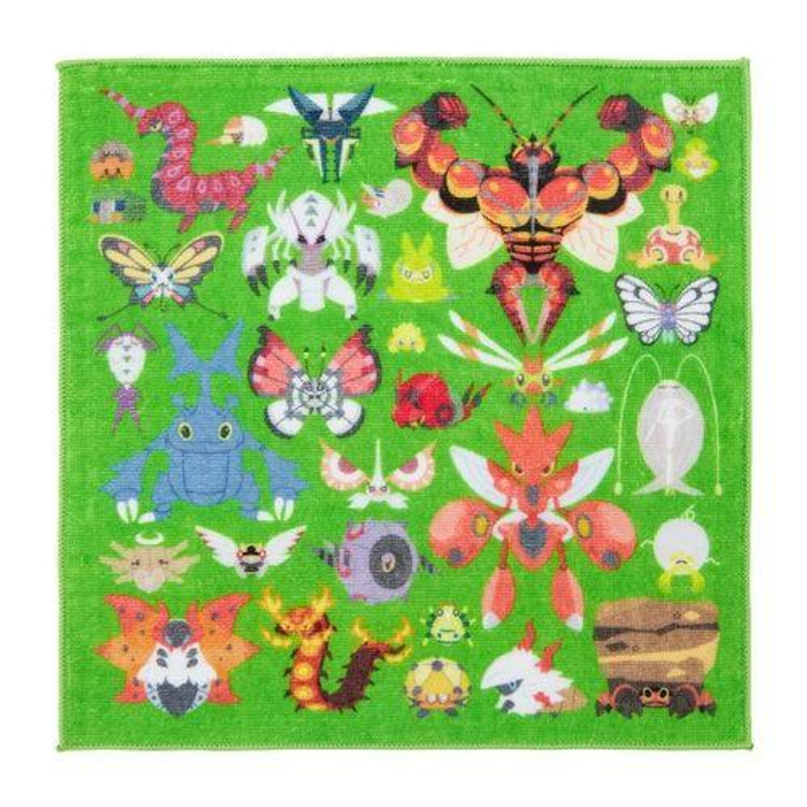 Pokemon Center Original Hand Towel BUG OUT! Encyclopedia