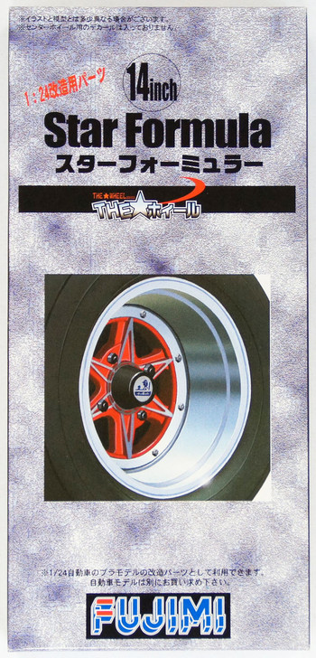 Fujimi TW40 Star Formula Wheel & Tire Set 14 inch 1/24 Scale Kit (4968728193090)