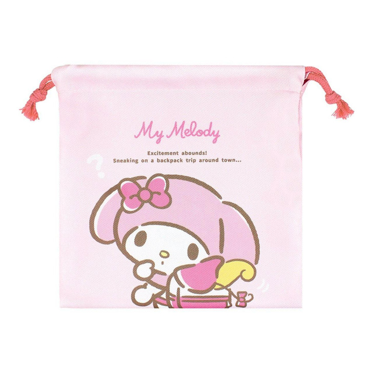  T's Factory Sanrio Flat Drawstring Pouch Take Along Backpack My Melody 