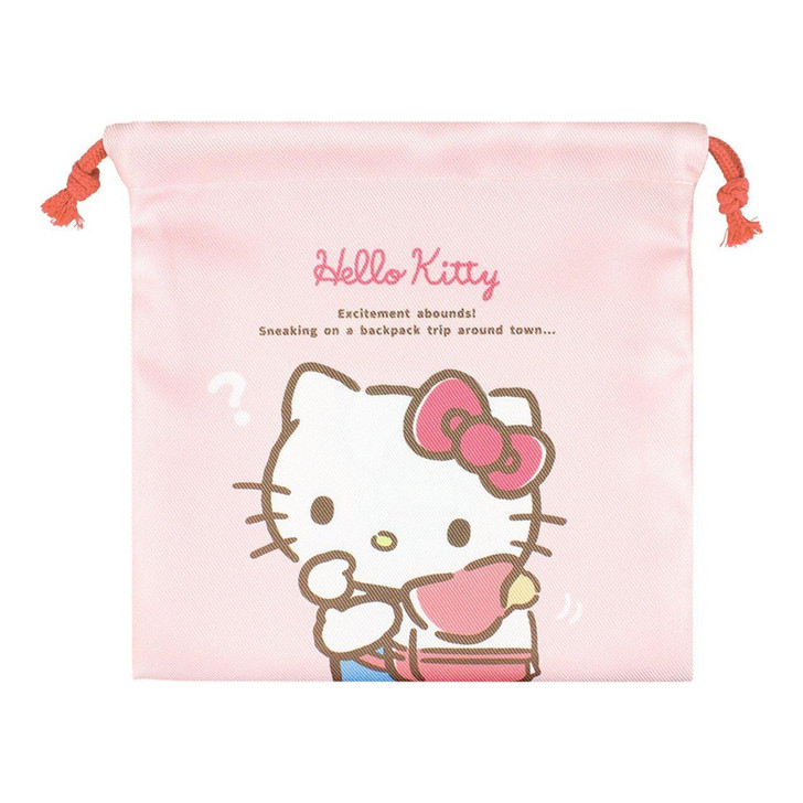  T's Factory Sanrio Flat Drawstring Bag Take-Along Backpack / Hello Kitty 