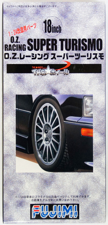 Fujimi TW41 O.Z.Racing Super Turismo Wheel & Tire Set 18 inch 1/24 Scale Kit (4968728193106)