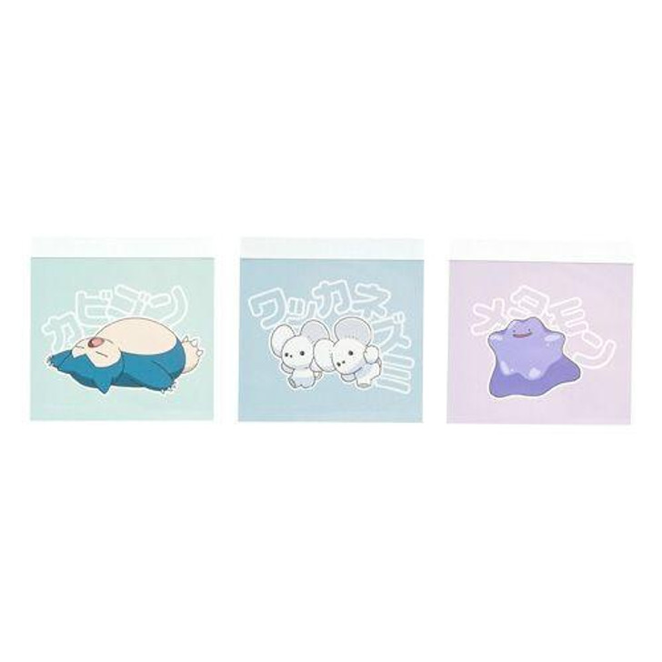 Pokemon Center Original Pokemon Center Mini Memo Set (C Snorlax & Tandemaus & Ditto) 