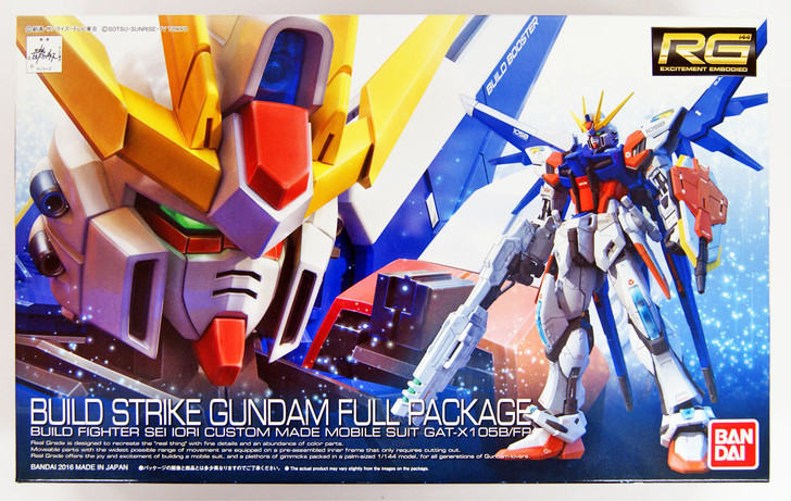 Bandai RG-23 Gundam GAT-X105B/FP Build Strike Gundam Full Package 1/144 Scale Kit (4573102630841)