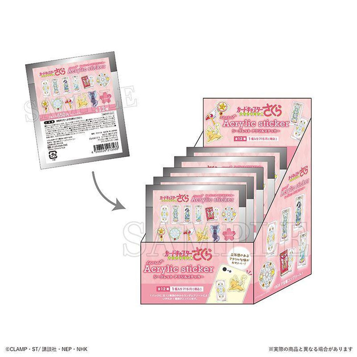  T's Factory Cardcaptor Sukura Secret Acrylic Sticker 12pcs Complete Box 