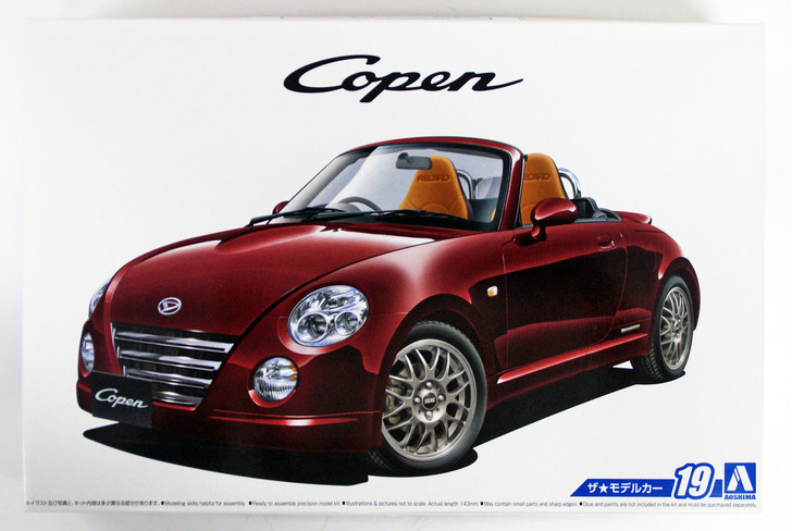 Aoshima 52273 The Model Car 19 L880K Copen Ultimate Edition '06 1/24 Scale Kit (4905083052273)