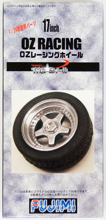 Fujimi TW55 OZ Racing Wheel & Tire Set 17 inch 1/24 Scale Kit (4968728193243)