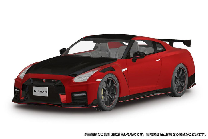  Aoshima 1/24 R35 NISSAN GT-R NISMO Special edition 2022 Plastic Model (Vibrant Red) (Snap Car) 