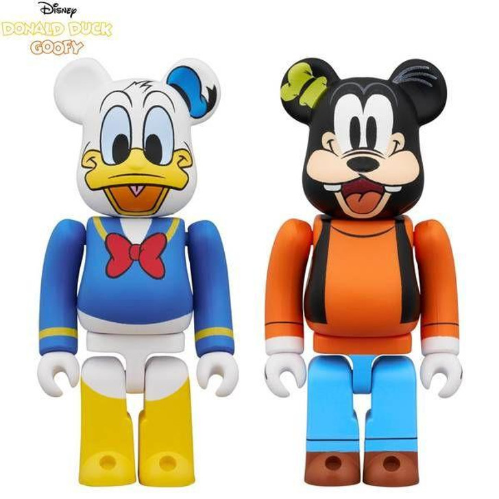  Medicom BE@RBRICK Disney DONALD DUCK & GOOFY 2pcs Set 