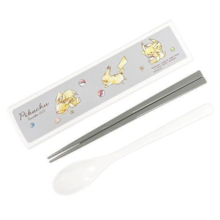 Pokemon Center Original Chopstick and Spoon Set "Pikachu Number 025" - Outing Weather