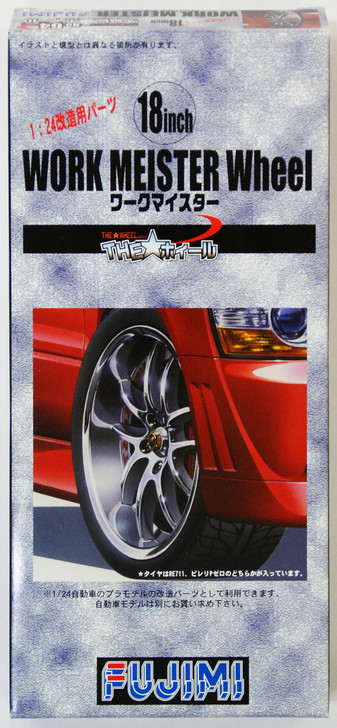 Fujimi TW64 Work Meister Wheel & Tire Set 18 inch 1/24 Scale Kit (4968728193335)