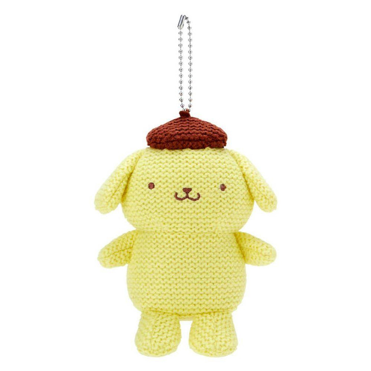  Sanrio PomPom Purin Amigurumi-Style Knit Mascot Holder 
