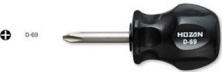 Hozan D-069 (D-69) STUBBY SCREWDRIVER (4962772020692)